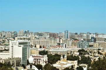 Fototapeta premium view of the city of barcelona spain