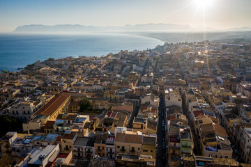 Fototapeta premium Castellamare del Golfo, SICILY, ITALY. Morning cityscape