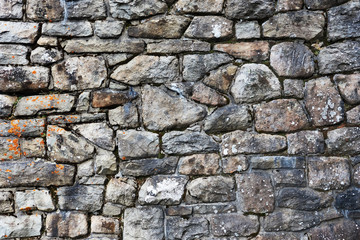 Old wall of rocks