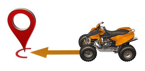 ATV rides to map marker