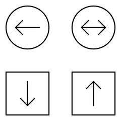 Arrows Vector Line Icon Set