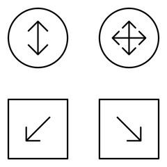 Arrows Vector Line Icon Set