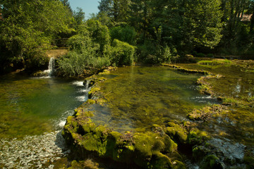 View of  waterfalls in Rastoke, Slunj, Croatia.