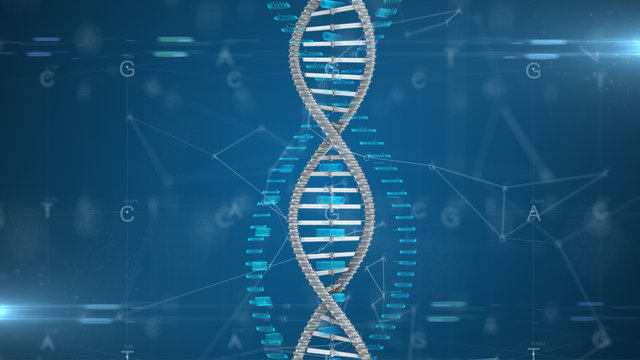 DNA Gene Therapy And Genetic Engineering Of Human Genes For Medical Research - 3D Illustration Rendering