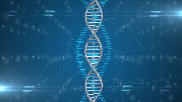 Molecular Engineering Of DNA For Gene Therapy And Genetic Engineering Medical Research - 3D Illustration Rendering