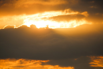 Fototapeta na wymiar Sunrise with Clouds in Africa