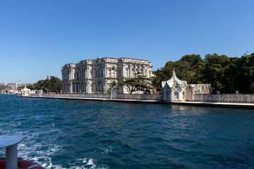 Panorama from Bosporus to city of Istanbul, Turkey