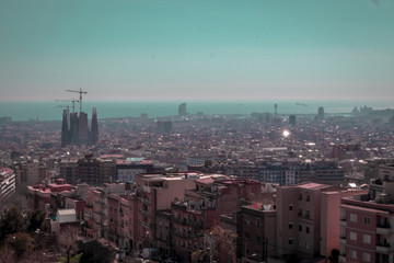 Barcelona buildings seen from above