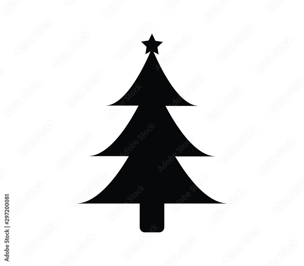 Canvas Prints christmas tree icon