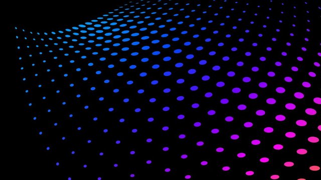 4K abstract wavy dot animation with alpha channel on a loop