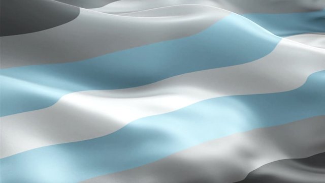 Demiboy Pride Flag Rainbow flag video waving in wind. gender different Demisexual Flag background. Demiboy person Rainbow Pride Flag Looping Closeup 1080p HD 1920X1080 footage. Rainbow transsexual Pri