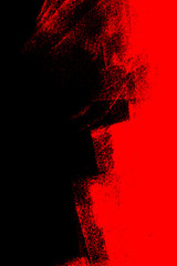 black and red hand painted brush grunge background texture - 297203289