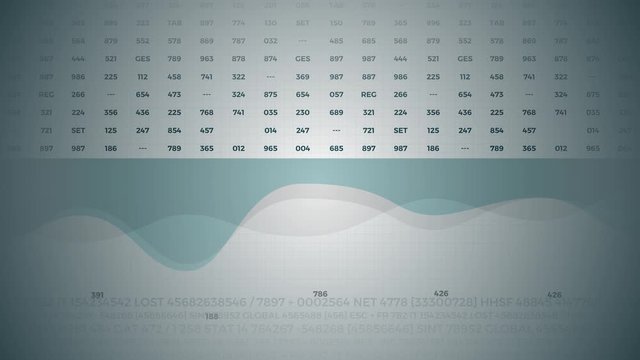 Statistics, financial market data, analysis and reports, numbers and graphs. Loopable animated opening video 4K. Slide effects 3d.