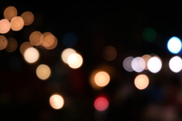 The light that blurts out is a beautiful Bokeh on a black background.