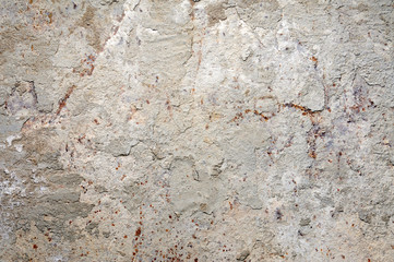 Cement on rusty metal for background