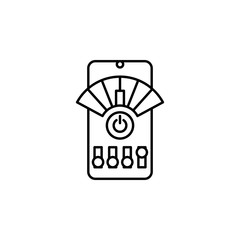 Gas water heater mobile icon. Element of mobile technology icon