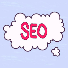 Handwriting text Seo. Conceptual photo incredibly effective way to market your near business online Asymmetrical uneven shaped format pattern object outline multicolour design