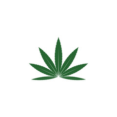cannabis leaf illustration, green icon