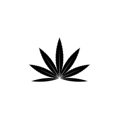 Fototapeta na wymiar cannabis leaf illustration, green icon