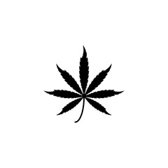 cannabis leaf illustration, green icon