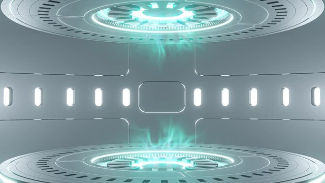 Technology Elements Background. Power podium empty stage and copy space for your text. Sci-fi  idea concept, 3D Render.