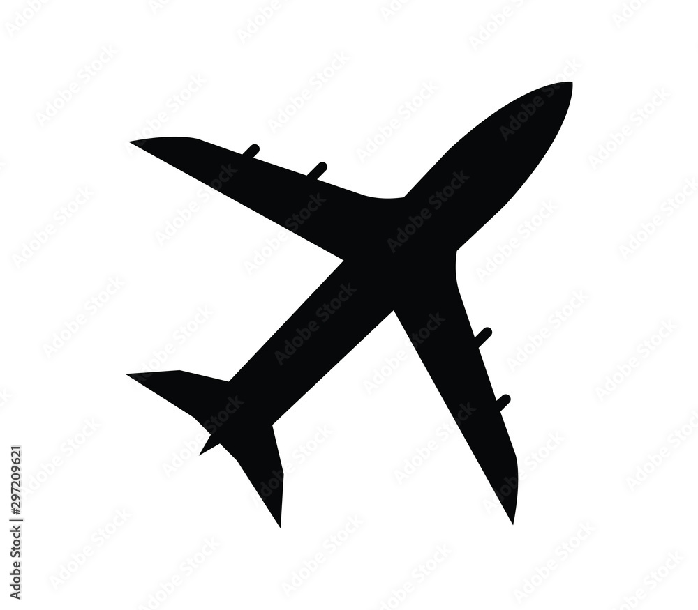 Poster airplane icon