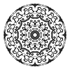 Mandala pattern black and white good mood
