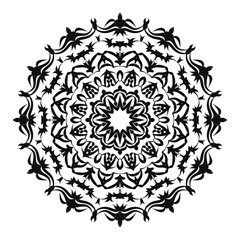 Fototapeta premium Mandala pattern black and white good mood