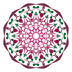 Mandala pattern black and white good mood