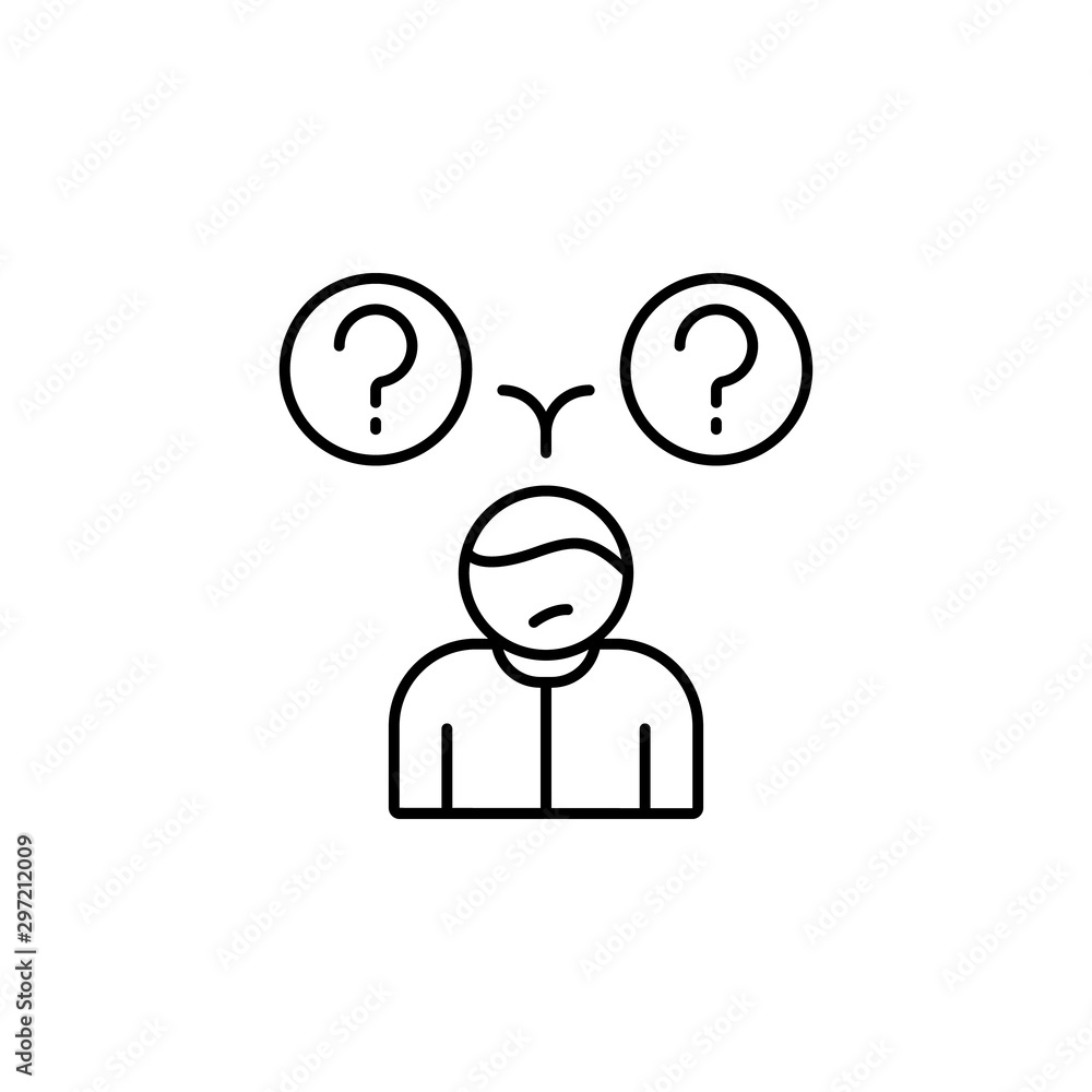 Poster choice work office icon. simple line, outline vector of office icons for ui and ux, website or mobil