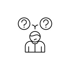 Choice work office icon. Simple line, outline vector of office icons for ui and ux, website or mobile application on white background