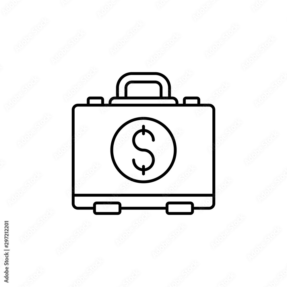 Poster work bag icon. simple line, outline vector of office icons for ui and ux, website or mobile applicat
