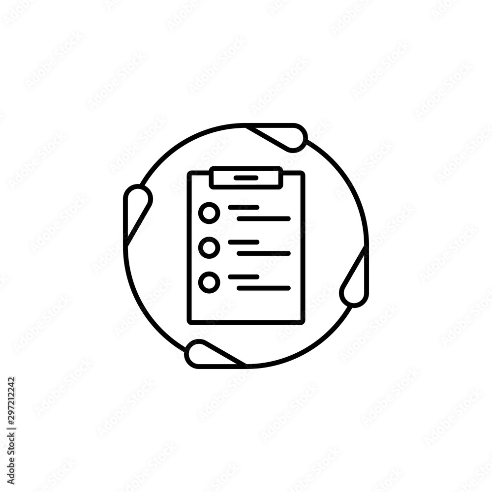 Poster update file work icon. simple line, outline vector of office icons for ui and ux, website or mobile 