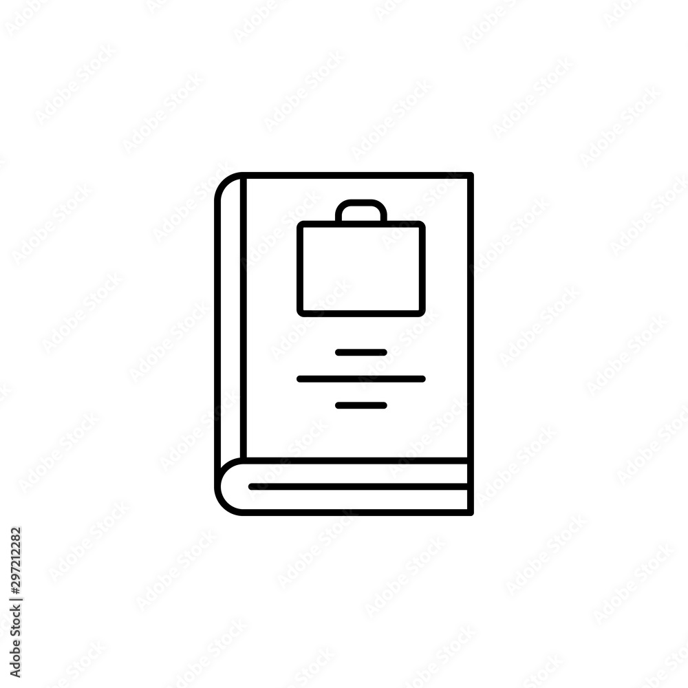 Poster work book icon. simple line, outline vector of office icons for ui and ux, website or mobile applica