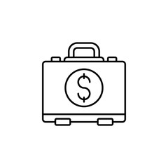 Work bag icon. Simple line, outline vector of office icons for ui and ux, website or mobile application on white background