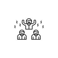 Work party office icon. Simple line, outline vector of office icons for ui and ux, website or mobile application on white background