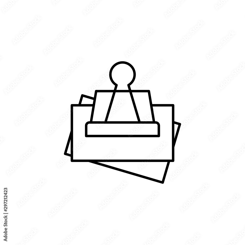 Poster clip files icon. simple line, outline vector of office icons for ui and ux, website or mobile applic