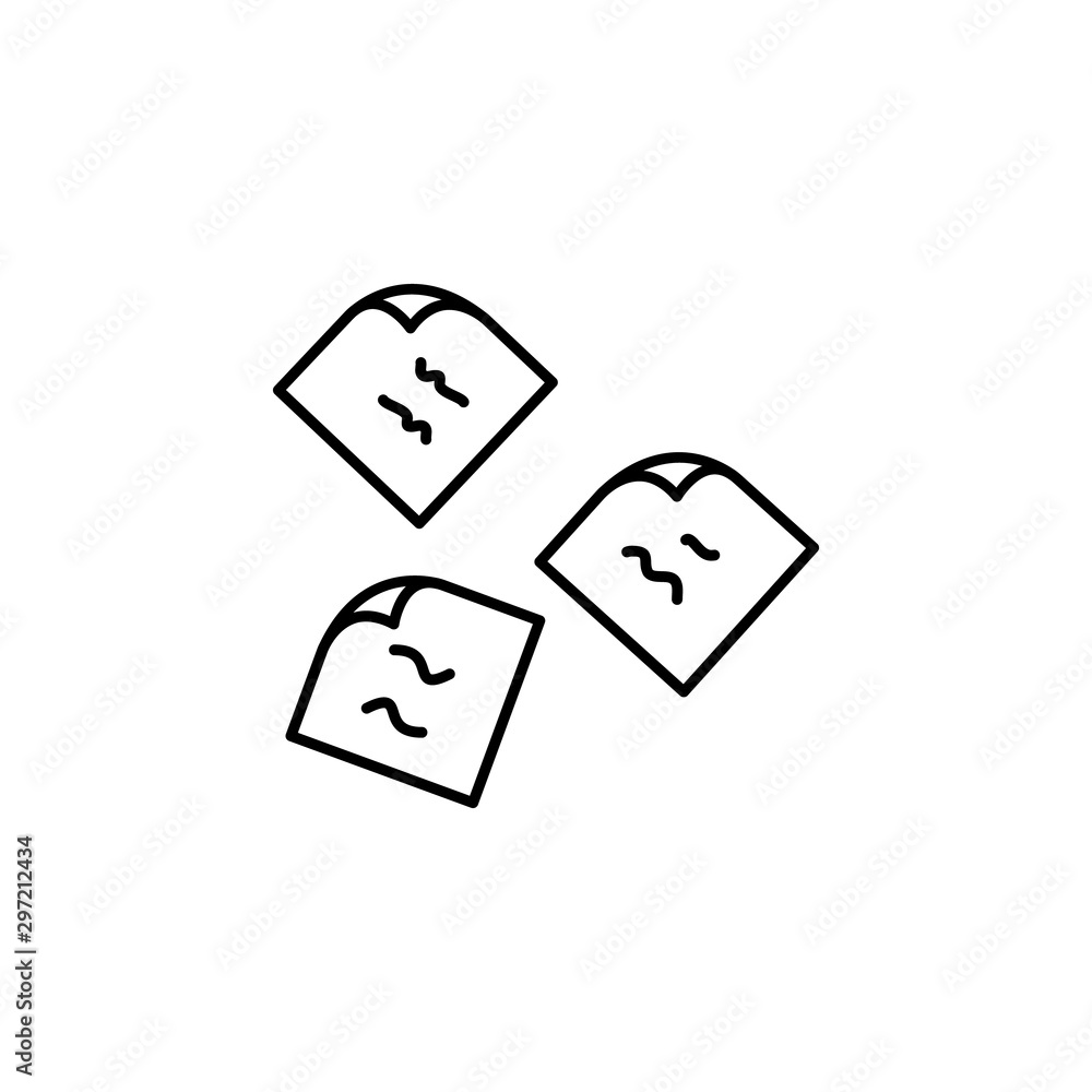 Poster notes sheets icon. simple line, outline vector of office icons for ui and ux, website or mobile appl