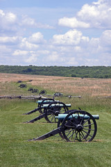 Fototapeta na wymiar old cannon in field
