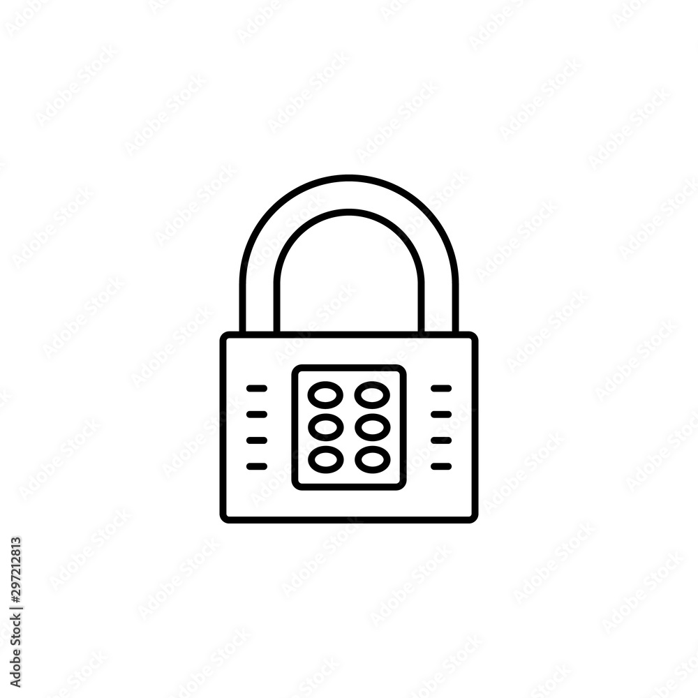 Aufkleber pin code, key icon. simple line, outline vector of confidential information icons for ui and ux, web