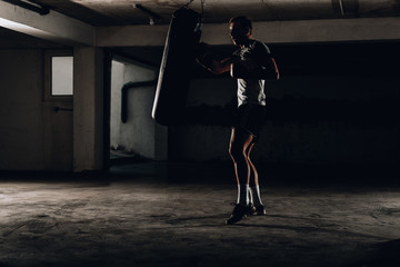 Fototapeta na wymiar Boxing challenge exercise sport workout pratice concept