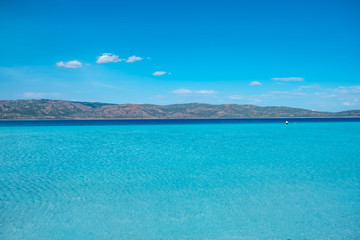 Fototapeta na wymiar Salda Lake is most popular destination in Turkey for backpackers