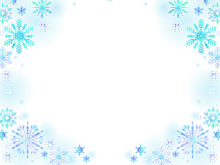 雪の結晶の背景イラスト