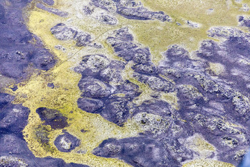 Iceland glacier aerial photography with beautiful abstract colours