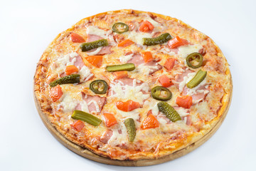 Pizza isolated on wite
