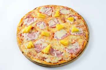 Hawaiian Pizza isolated on wite