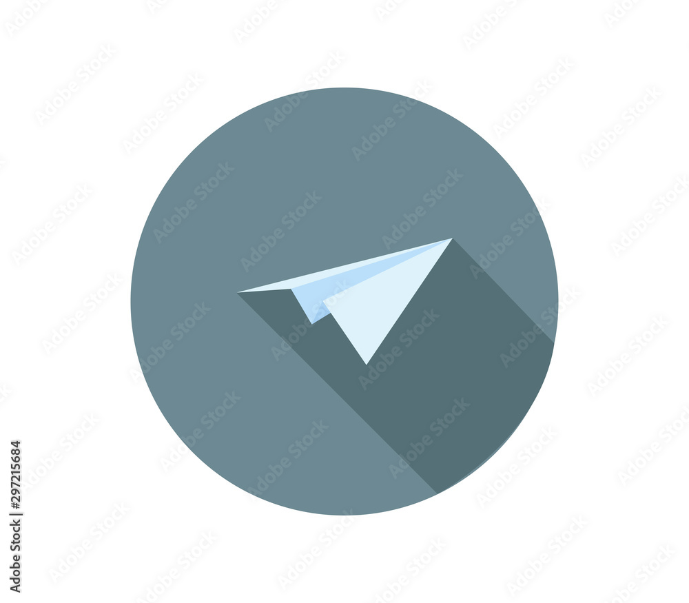 Wall mural paper plane icon