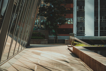 Modern office building close up in Hong Kong
