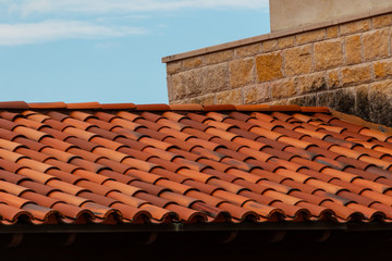 Red Clay Tile Roof _ Straight Lines and Arches