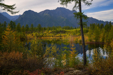 Lake at Kodar range in Eastern Siberia Transbaikalia